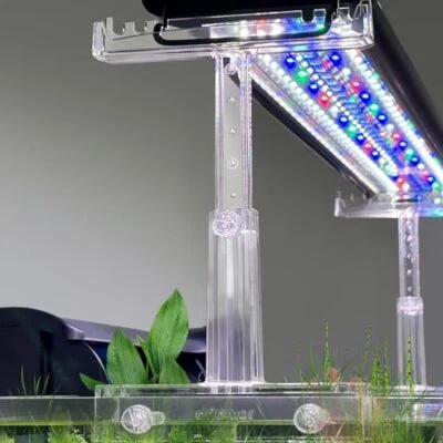 DRIAMOR Aquarium Light Holder Adjustable Clear Acrylic Fish Tank LED Light Riser Stan