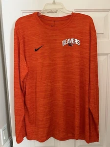 [MEN’S XL] Nike Dri-Fit Oregon State Beavers Long Sleeve Tee, Orange W/ Tags - Picture 1 of 6