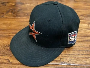 Jordan Schafer 2012 Houston Astros Juego Usado Sombrero #1 Parche 50 Aniversario - Imagen 1 de 7