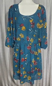 Maurices Floral Polyester Long sleeve Knee Length Dress Size XXL Lined - Picture 1 of 10