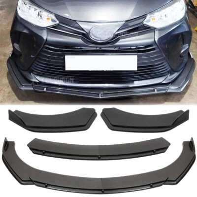 Alerón labial de parachoques delantero de fibra de carbono divisor de barbilla para Toyota Prius C 2012-2021 Foto 1 de 4