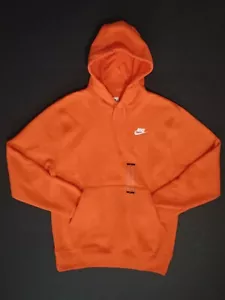 Nike Sportswear Club Fleece Pullover Men Orange Hoodie BV2654-819 - Picture 1 of 6