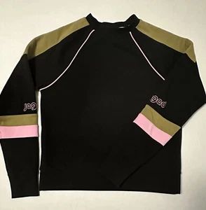 Jaggad Luma Scuba Sweater Black Raglan Sleeves Flat Embroidered Logos Size XS - Picture 1 of 8