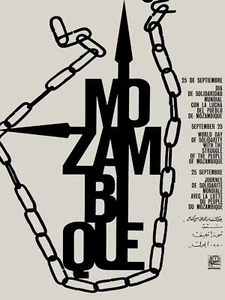 4547.OSPAAAL.zimbabwe.chains and spears.solidarity.POSTER.debacor Home Office ar - Picture 1 of 1