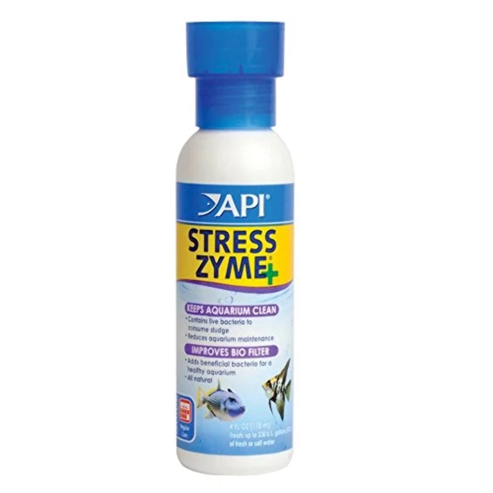 API STRESS ZYME Freshwater Saltwater Aquarium Water Cleaning Solution 4 oz - Image 1 of 1