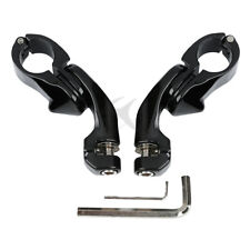 32mm 1 1/4" Short Angled Adjustable Highway Foot Peg Mount Kit Fit For Harley US