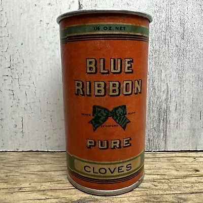 Vintage Blue Ribbon Spice Tin Cloves Winnipeg Canada Advertising - Image 1 of 4