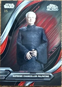 2024 Topps Chrome Black Star Wars CHANCELLOR PALPATINE Red Refractor /5 #22 - Picture 1 of 2
