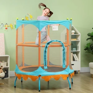 Trampoline for Kids, 4.6FT Mini Toddler Trampoline, Orange - Picture 1 of 11