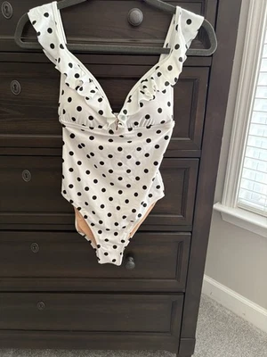 Traje de baño de una pieza a lunares talla XS JCrew Foto 1 de 3