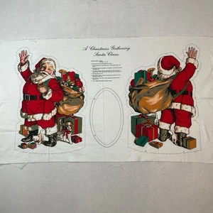Wamsutta Hallmark Fabric Panel Standing Stuffed Santa Claus Christmas Gathering  - Picture 1 of 9