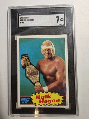 Hulk Hogan 1985 Topps Wrestling WWF SGC 7 Foto 1 de 2