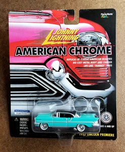 2000 Johnny Lightning 1957 LINCOLN PREMIER Tropic Blue AMERICAN CHROME 1:64 WWRR - Picture 1 of 15