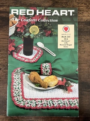 The Confetti Collection - Red Heart  #365 - Crochet Patterns~Table~Afghan~Baby - Image 1 of 4