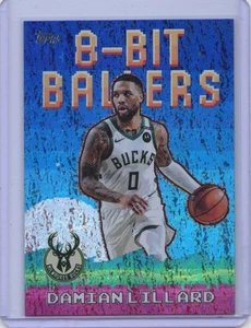 2025-26 Topps Basketball -  8 Bit Ballers Damian Lillard #8B-8 Holo Foil Bucks  - Picture 1 of 2