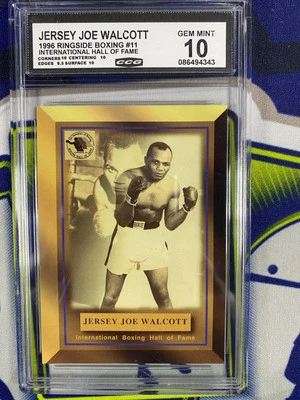1996 Ringside Boxing 11 Jersey Joe Walcott Intl HOF CCG 10 - Image 1 of 2