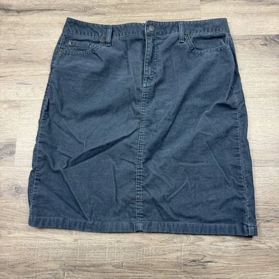 L.L. Falda Bean Pana Para Mujer Talla 12 Azul Línea A Academia Otoño Clásica Foto 1 de 4