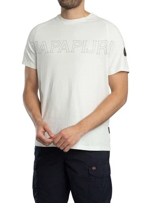 Camiseta Napapijri Hombre Relaxed Ambra, Blanca Foto 1 de 4