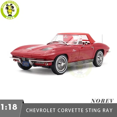 Chevrolet Corvette Sting Ray convertible Norev 189056 rojo diecast modelo de coche 1/18 Foto 1 de 4