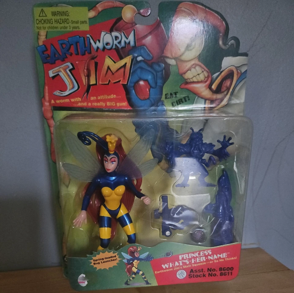 Figura de acción Earthworm Jim Princess What's-Her-Name 5" 1994 NUEVO Playmates Foto 1 de 4