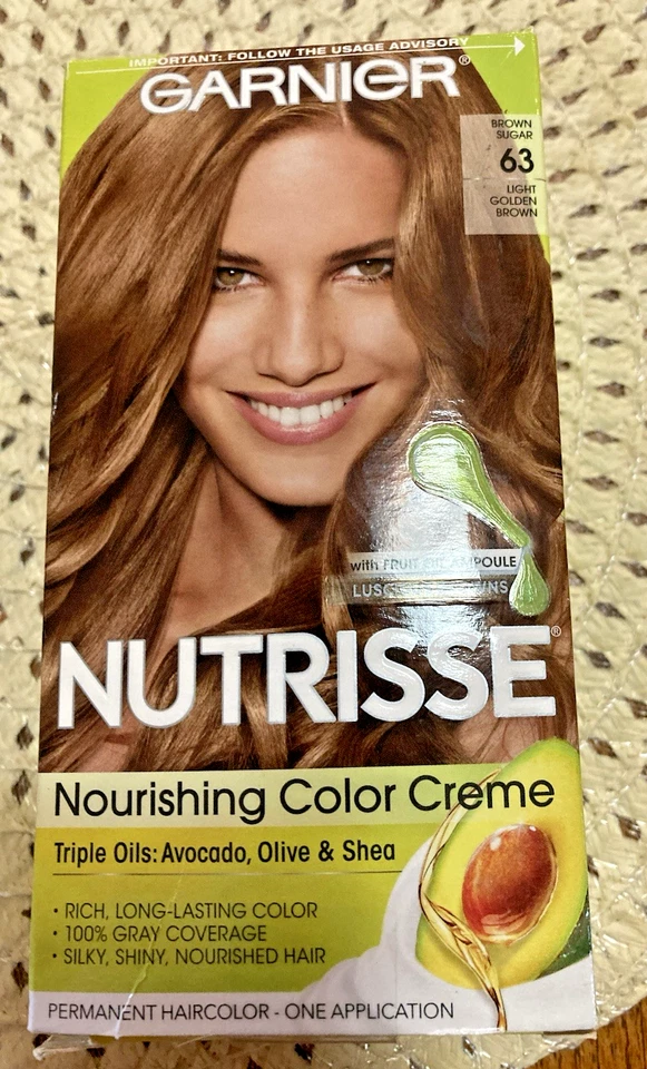 Crema nutritiva para color de cabello Garnier Nutrisse #63 marrón dorado claro nueva sellada Foto 1 de 1