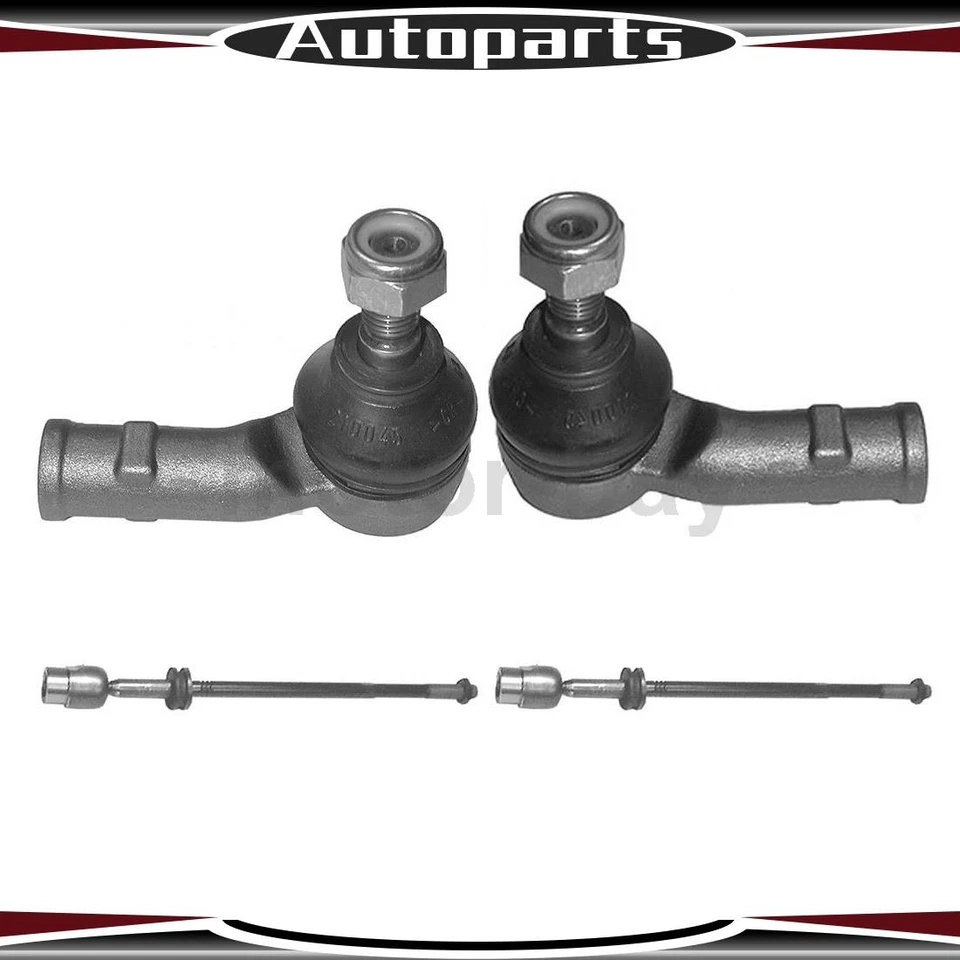 4pcs Outer Inner Tie Rod End Fits 1993 1994 1995 1996 1997 1998 Volkswagen Jetta - Image 1 of 4
