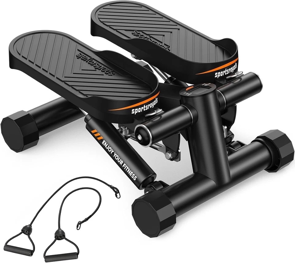 Sportsroyals Mini Stepper with Resistance Bands Home Fitness Machine 330LB - Image 1 of 4