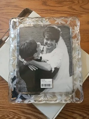 Marco de fotos Mikasa 8”x10”. Cristal con diseño esmerilado jardín terraza Japón nuevo en caja* Foto 1 de 4