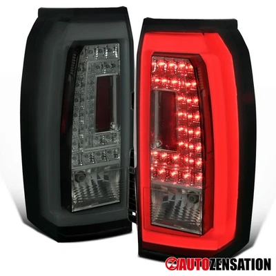 Fit 2015-2020 GMC Yukon XL Denali Black Smoke LED Tube Tail Lights Left+Right - Изображение 1 из 4
