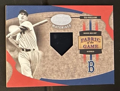 Tela del juego de materiales certificados Leaf 2005/50 Ted Williams ~ juego usado Foto 1 de 2