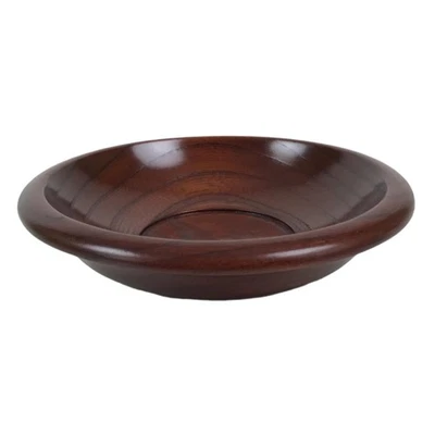 Japanese Brushed Lacquer Wooden Drink Saucer Zelkova Chataku Coaster Brown L463 - Image 1 of 4