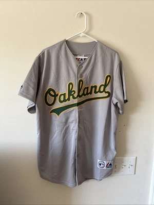 Camiseta deportiva para hombre auténtica Majestic Eric Chávez #3 Oakland Athletics MLB talla L - gris Foto 1 de 4
