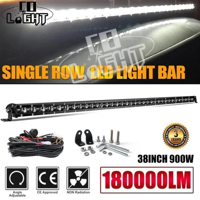 Single Row 38" LED Light Bar Slim Spot Flood Combo Offroad 4WD UTV SUV 37" 36" - Image 1 of 4