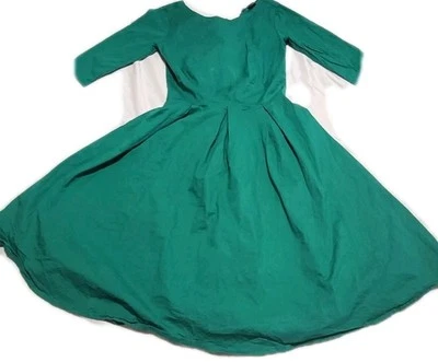 Mint Limit Womens Emerald Green 3/4 Sleeve Dress Small Swing  - Image 1 of 4