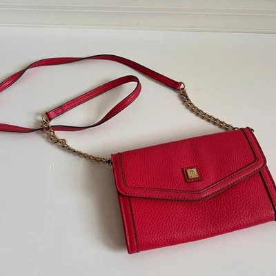 Bolso Bandolera Anne Klein Rosa Caliente Correa de Cadena Solapa Cartera Bolso de Mano Cartera Foto 1 de 4