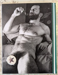 One Handcraft small 4" x 5" small note card w/env in B&W-Subject: MALE NUDES - Picture 1 of 2