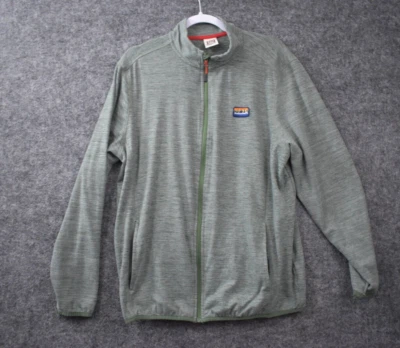 Chaqueta Avalanche Suave Polar Cremallera Completa L Verde Ligera Senderismo Entrenamiento Foto 1 de 4