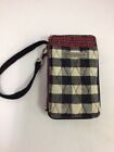 Bella Taylor Plaid Check Cell Phone Wristlet Wallet for Smartphones