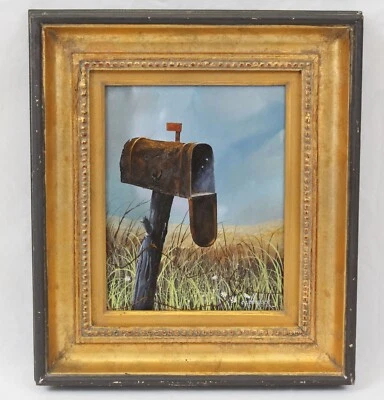 C.G. Charles G. Blaylock Pintura Original Buzón Rústico De Colección Listado Artista Foto 1 de 4