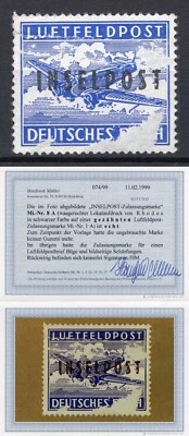 Feldpost Inselpost Mi.8A ungebraucht geprüft Befund BPP "Rhodos Lokalaufdruck" - Bild 1 von 4