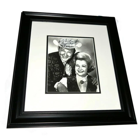 Roy Rogers & Dale Evans Autographed Black & White Photo, Matted & Framed Cover