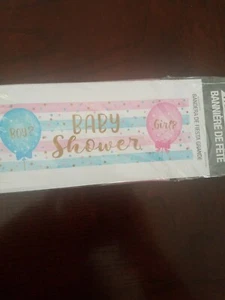 Part Banner Baby Shower Boy? Girl? Gender Reveal  - Picture 1 of 6