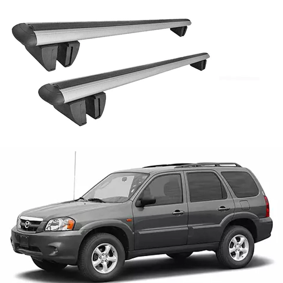 for Mazda Tribute 2001 2006 Roof Racks Cross Bars  Luggage Carrier Silver - Image 1 of 4