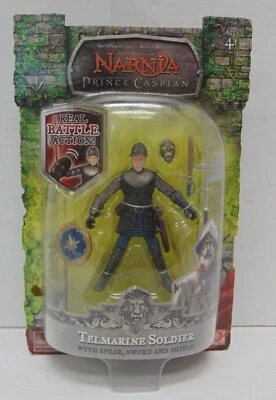 Las Crónicas de Narnia Soldado Telmarino Figura Espada Escudo Lanza NRFB 2007 Foto 1 de 2