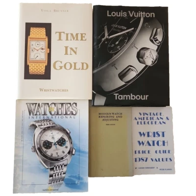 Watch Catalog Lot 5 Price Guide Book Repairs Louis Vuitton Watches International - Image 1 of 4