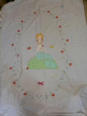 Funda nórdica de algodón doble bordada de sirena lavanda Laura Ashley Foto 1 de 4