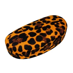 Leopard Print Eyeglasses Case Hard Clam Shell Sunglasses Holder - Picture 1 of 3