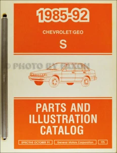 1992 Geo Prizm Master Parts Book Illustrated Chevy Catalog wtih part numbers - Picture 1 of 2