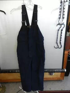 WorkRite Nomex IIIA Aramid Navy Blue Bib Overalls Men Sz MED Fire Resistant - Picture 1 of 6