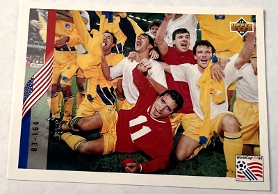 1994 Upper Deck World Cup Card Soccer #278- 83-164 Checklist - USA - Image 1 of 4